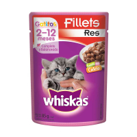 Whiskas alimento húmedo para gatito carne sobre 85 g