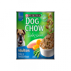Dog Chow Comida Húmeda Vida Sana Pollo y Verduras Lata 368g