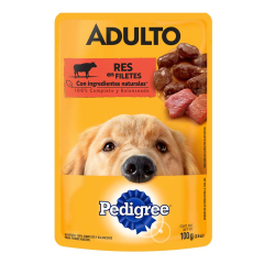 Pedigree alimento húmedo para perro adulto carne sobre 100 g