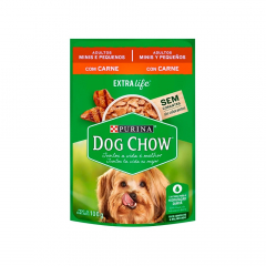 Comida Húmeda Dog Chow para perros adultos Minis y Pequeños sabor a Carne por 100 g