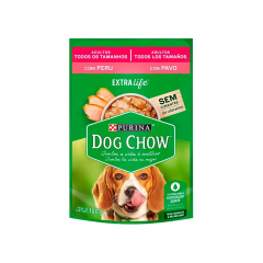 Comida húmeda dog chow para perros adultos todos los tamaños sabor a pavo de 100 gr