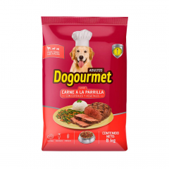 Concentrado Dogourmet para perros adultos carne parrilla por 8 Kg
