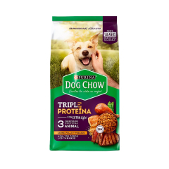 Dog Chow Triple Proteína para perros Adultos Todos los tamaños 8 Kg