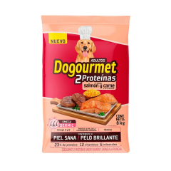 Concentrado Dogourmet para perro adulto Salmón y Carne a la Plancha 8 Kg