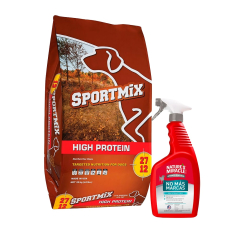 KIT Agronotas Concentrado Sportmix de 20 Kg para perros + Spray Nature Miracle de 24 oz