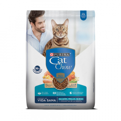 Cat Chow Gatos Vida Sana Salmón y Pollo 1.3 Kg