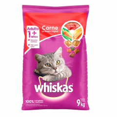 Whiskas alimento para gato adulto carne 9 kg
