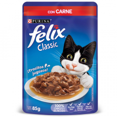 Comida Húmeda Felix Classic para Gatos sabor a Carne por 85 g