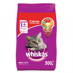 Whiskas alimento para gato adulto carne 500 g