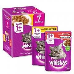 Whiskas Pack para gato Adulto Pague 5 Lleve 7 Sobres