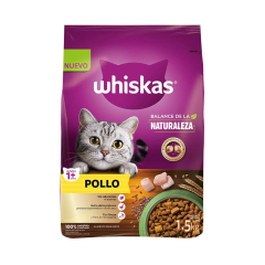 Whiskas Alimento Balance Naturaleza para gato Adulto Pollo 1.5 Kg Vista 1
