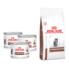 Royal Canin Feline Mixf VHN GI Kitten Dry 2 Kg + 3 Latas Royal Canin Feline VHN GI Kitten Loaf Wet