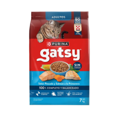 Gatsy Concentrado para gatos Adulto sabor a Pescado y Salmón de 7 Kg