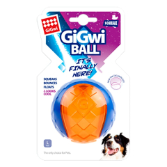 Juguete Pelota Gigwi para perro Ball Color Azul Naranja Tamaño L 6299