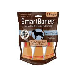 Smartbones Bocadillos Peanut Butter Large para perro 3pk