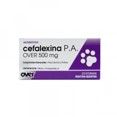Cefalexina P.A. Over blister 10 Tabletas 500 mg