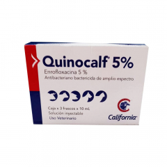 Quinocalf 5% Inyectable Caja de 3 Frascos 10 ml
