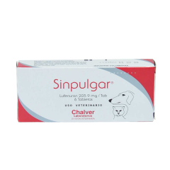 Sinpulgar Antipulgas para Perros y Gatos 205.9 mg 6 tabletas