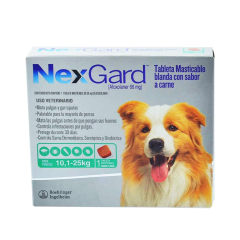 NexGard  Antipulgas para Perros de 10.1 a 25 Kg