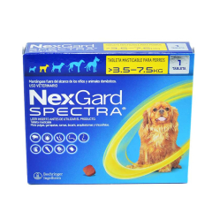 Nexgard Spectra Antiparasitario interno y externo para perros de 3.5 a 7.5 Kg