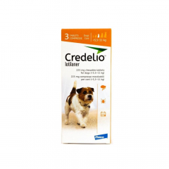 Credelio Comprimido Masticable por 225 mg para perros de (5.5 a 11Kg) 3 Tb Naranja