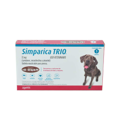 Simparica Antiparasitario Trio Perros (De 40 a 60 Kg) 1 Tableta
