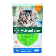 Advantage Antipulgas para gatos (hasta 4 Kg) Pipeta por 0.4 ml