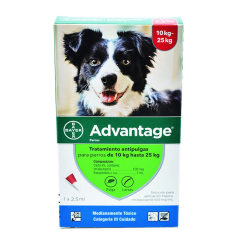 Advantage Antipulgas para perros (de 10 a 25 Kg) Pipeta por 2.5 ml