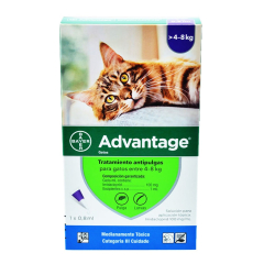 Advantage Antipulgas para gatos (de 4 a 8 Kg) Pipeta por 0.8 ml
