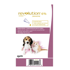 Revolution 6% Antiparasitario para perros y gatos de hasta 2.5 Kg