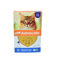 Tripack Advocate Antiparasitario para gatos (hasta 8 Kg) Pipeta por 0.8 ml