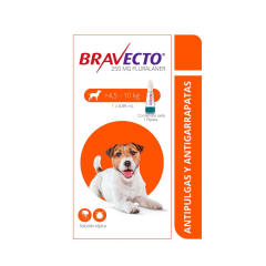 Bravecto️ Antiparasitario Spot on Perros de 4.5 a 10 Kg Solución tópica 250 mg