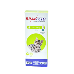 Bravecto Antiparasitario Spot on Gatos de 1.2 a 2.8 Kg. Pipeta 112.5 mg