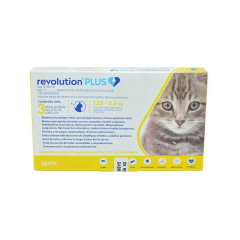 Revolution Plus en Caja 3 Tubos por 0.25 ml para gatos (Hasta 2.5 Kg) PFM