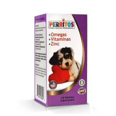 Suplemento Vitaminico Perritos Omegas + Vitaminas + Zinc por 60 tabletas