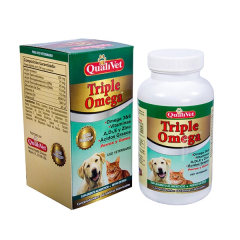Triple-Omega suplemento alimenticio para perros y gatos x 60 tabletas